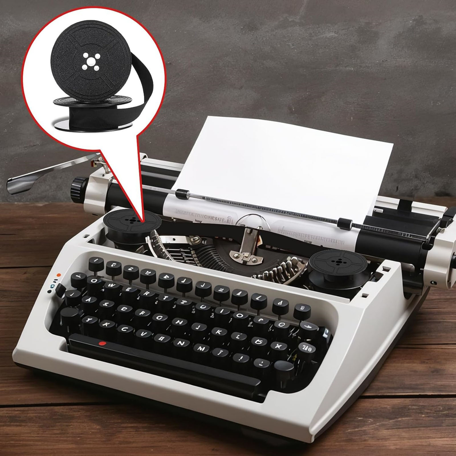 Typewriter Ribbon Roll - 2 Buah Pita Mesin Ketik Universal