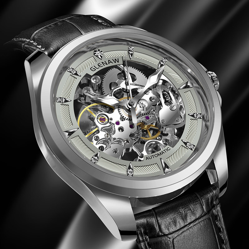 Vintage Watch Collecting - Jam Tangan Mekanis GLENAW Skeleton Pria
