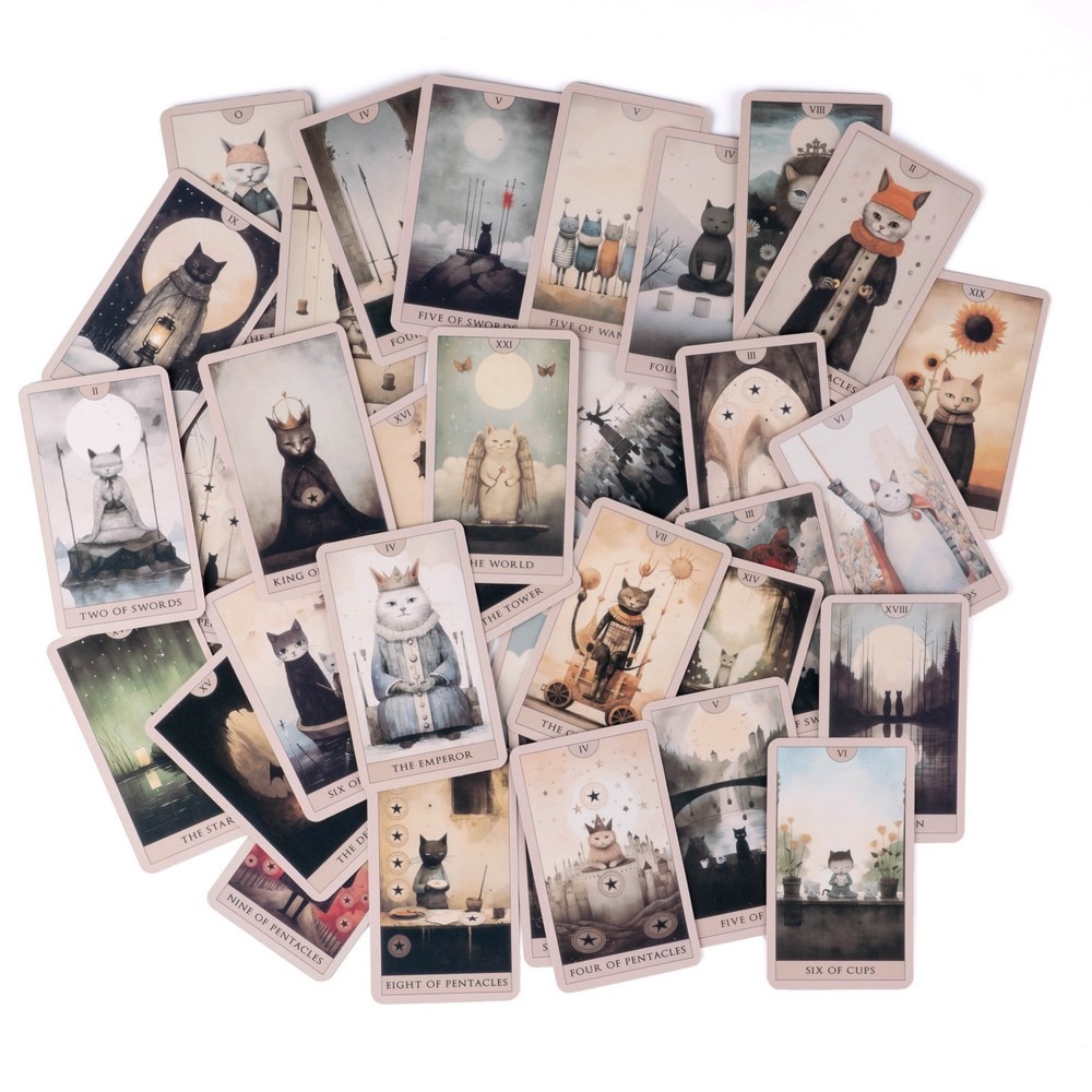 Set Kartu Tarot Kucing, 78 Kar - Vintage Collectible Board Games ulasan dan harga