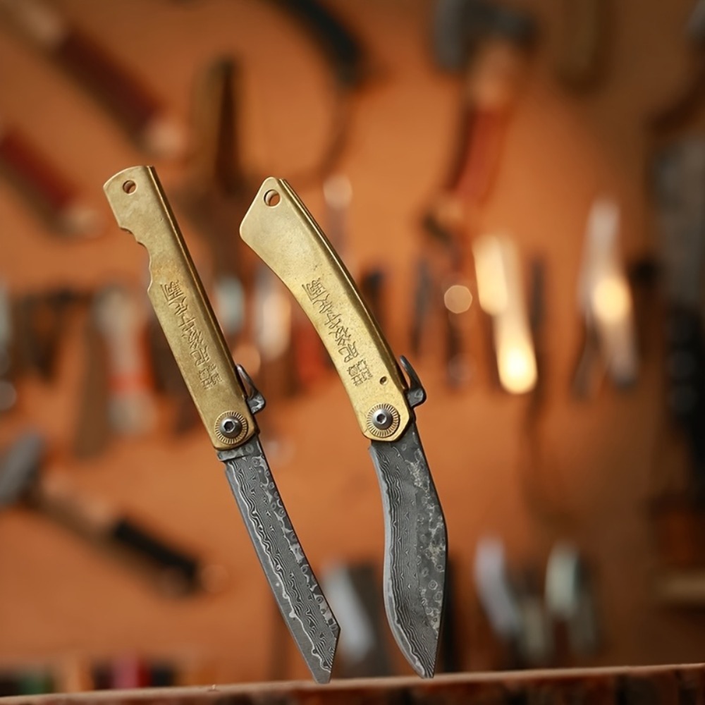 Pisau Lipat Saku Gagang Kuning - Vintage Collectible Knives ulasan dan harga