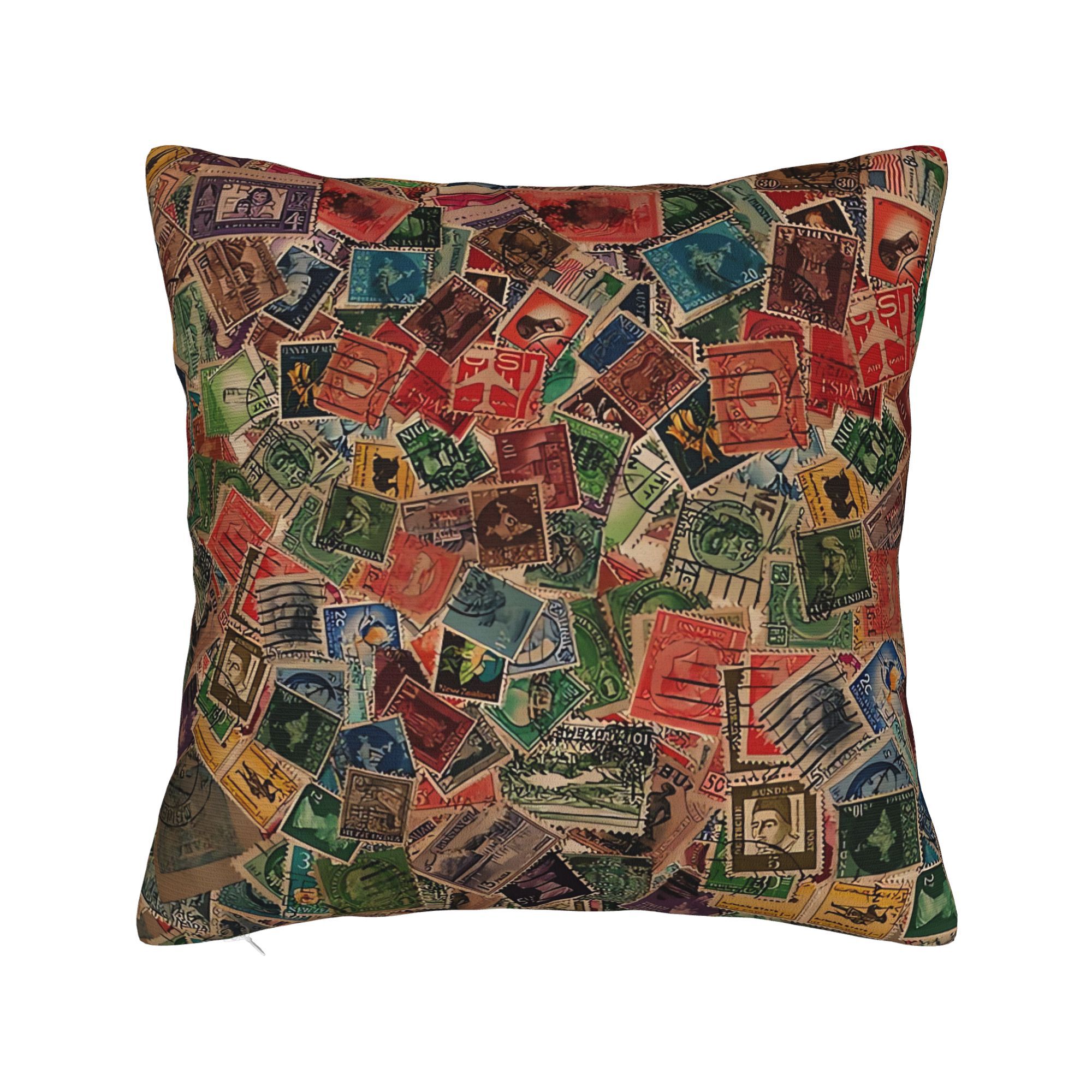 Sarung Bantal Elegan Menampilk - Collectible Vintage Postage Stamps ulasan dan harga