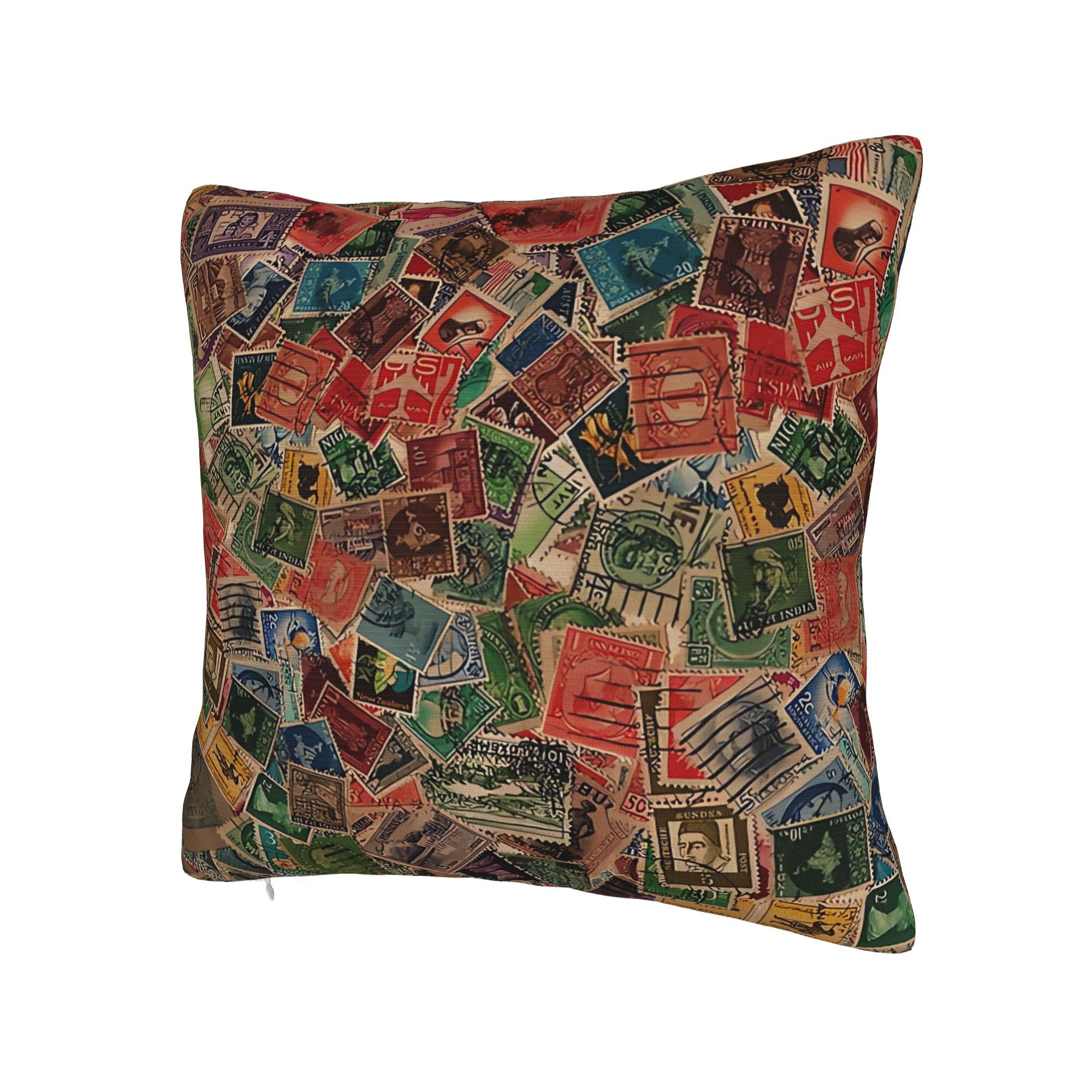 Sarung Bantal Elegan Menampilk - Collectible Vintage Postage Stamps ulasan dan harga