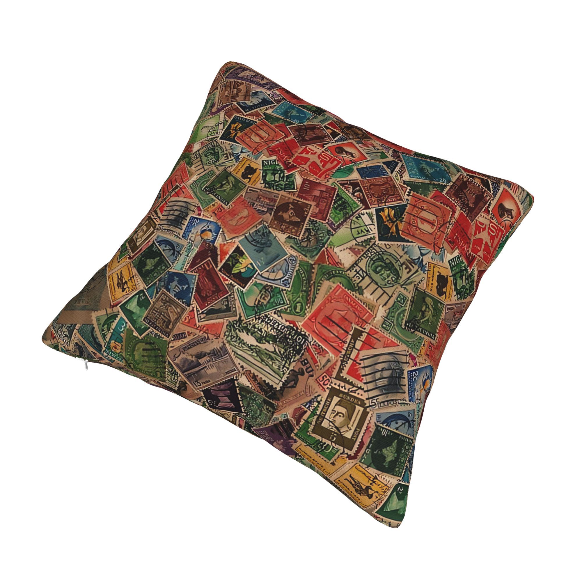 Sarung Bantal Elegan Menampilk - Collectible Vintage Postage Stamps ulasan dan harga