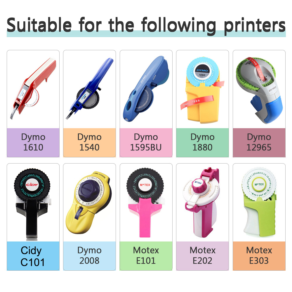 10 gulungan 3D pita emboss isi - Typewriter Ribbon Roll ulasan dan harga
