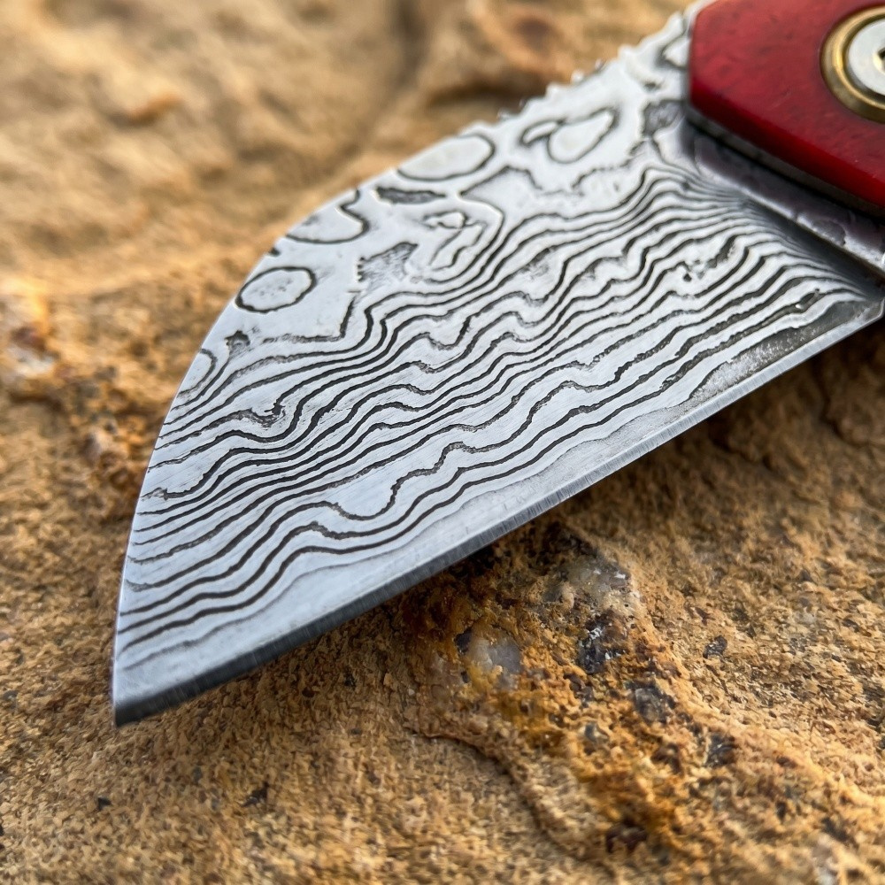 Pisau Lipat EDC Damascus Klasi - Vintage Collectible Knives ulasan dan harga