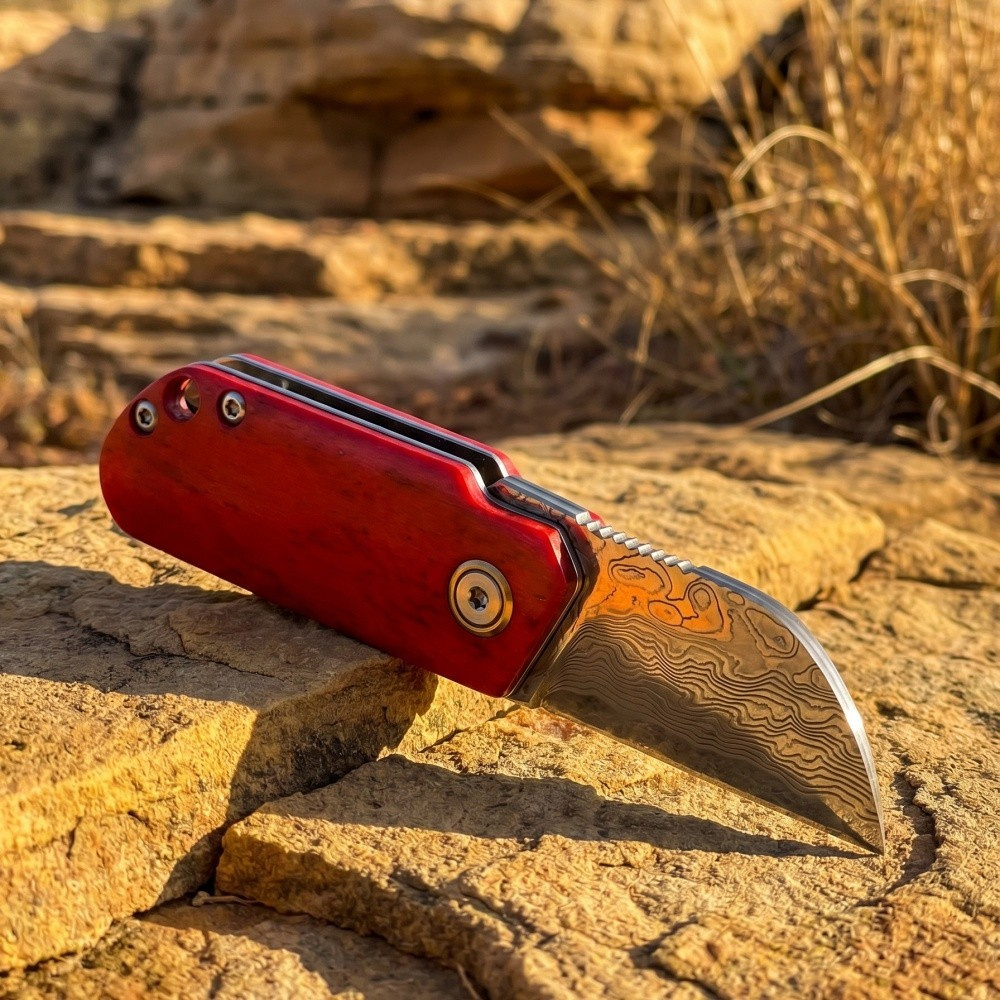 Pisau Lipat EDC Damascus Klasi - Vintage Collectible Knives ulasan dan harga