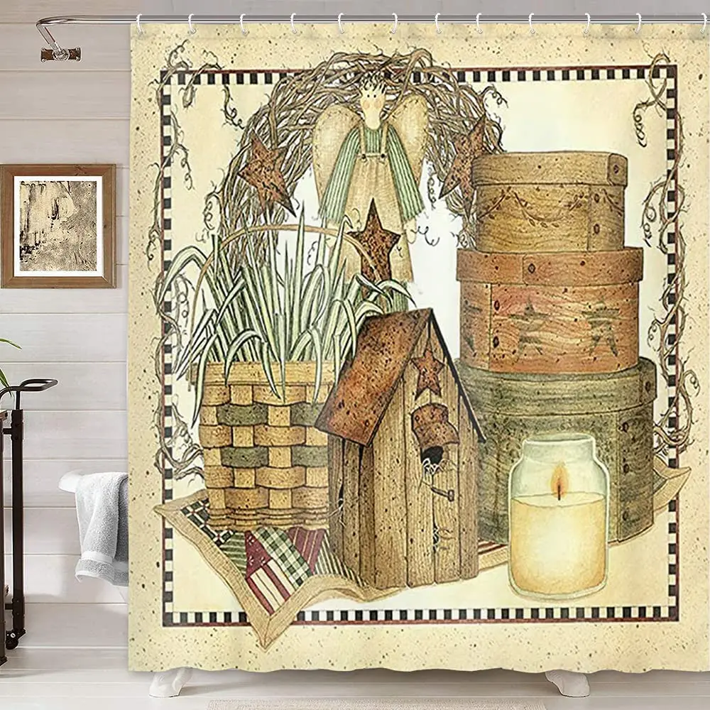 Tirai Mandi Dekorasi Rustic Vi - Vintage Cartoon Collectible ulasan dan harga