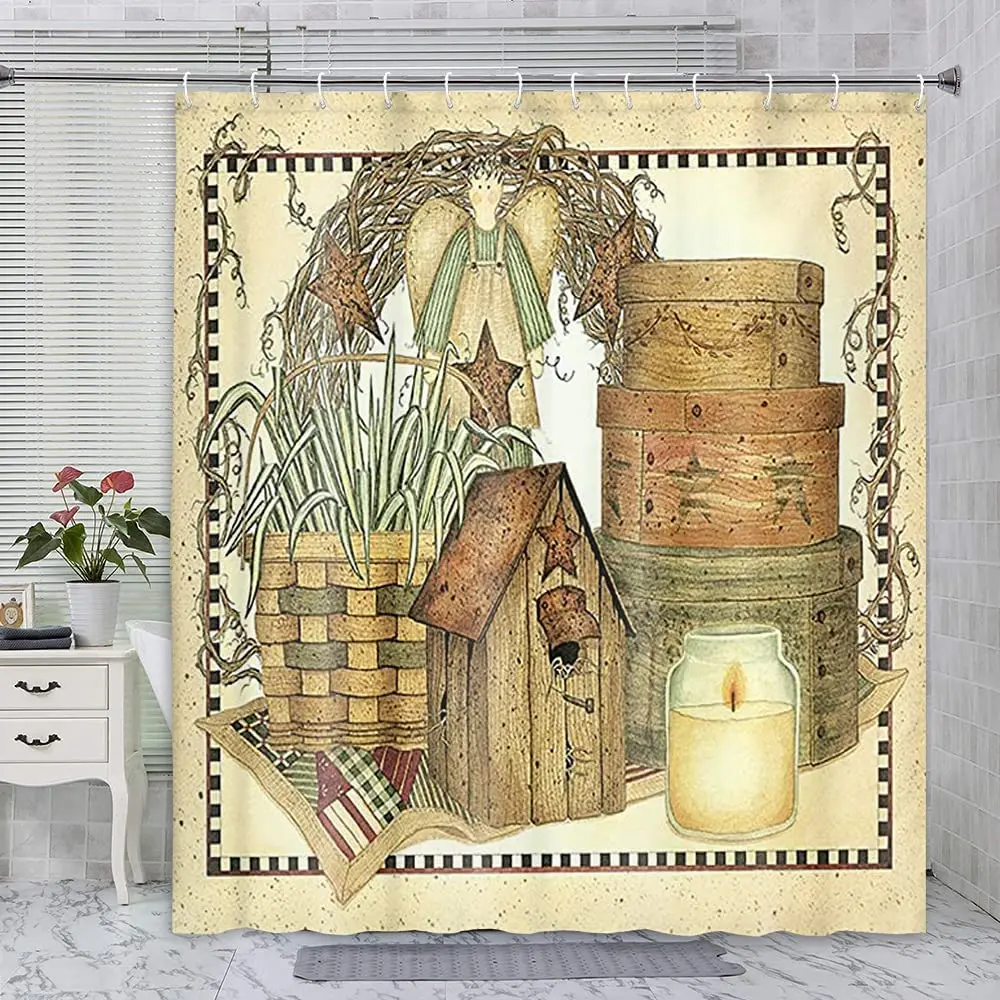 Tirai Mandi Dekorasi Rustic Vi - Vintage Cartoon Collectible ulasan dan harga